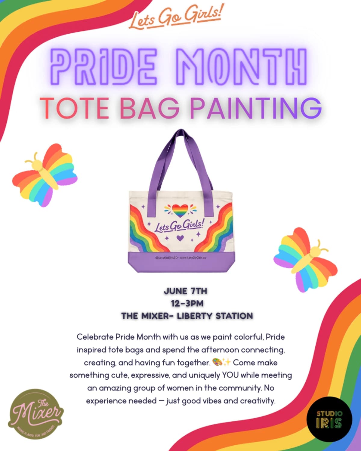 Tote Bag Painting hosted by Lets Go Girls — workshops in San Diego