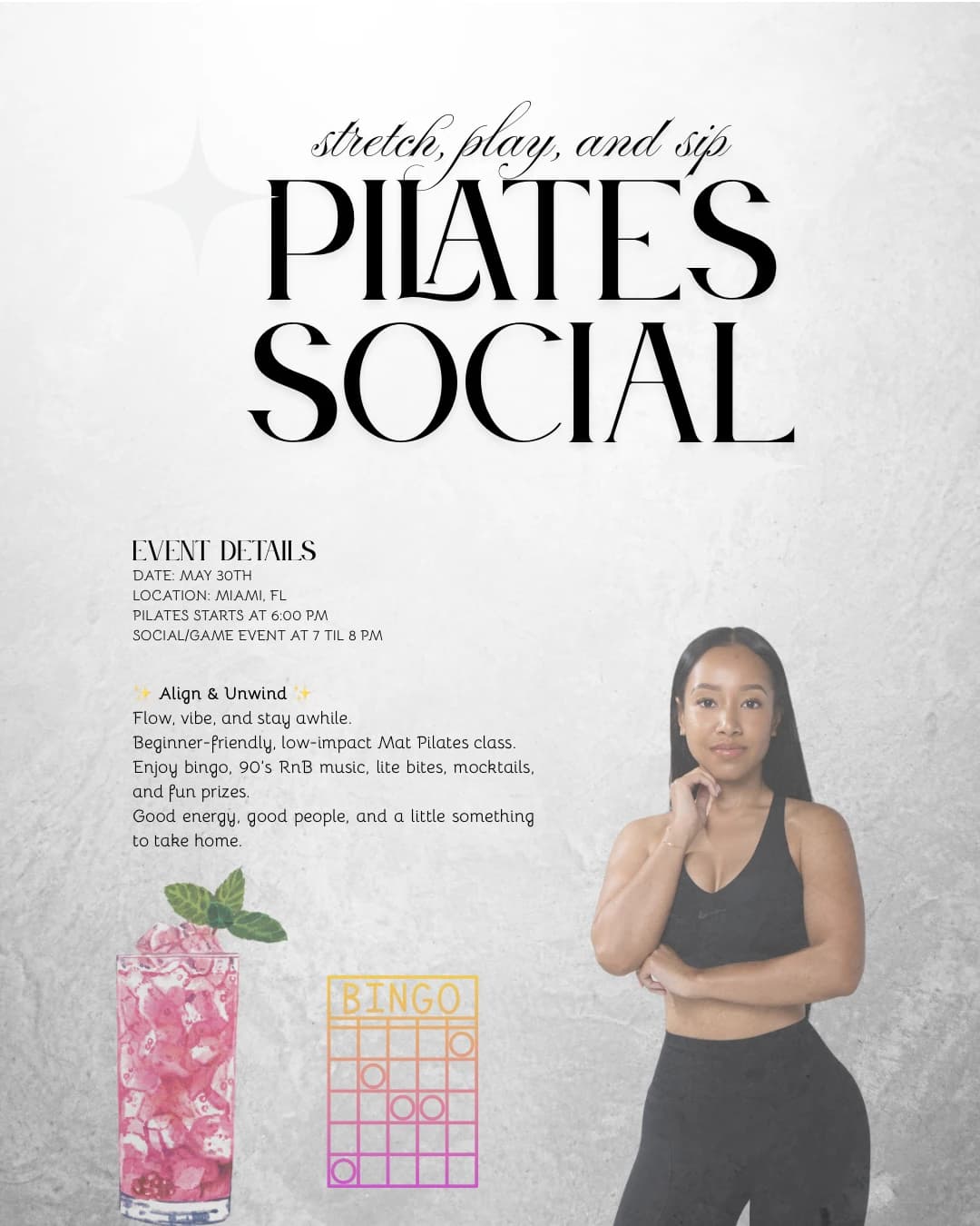 Align and Unwind  hosted by Society of Sculpt — pilates classes in Miami