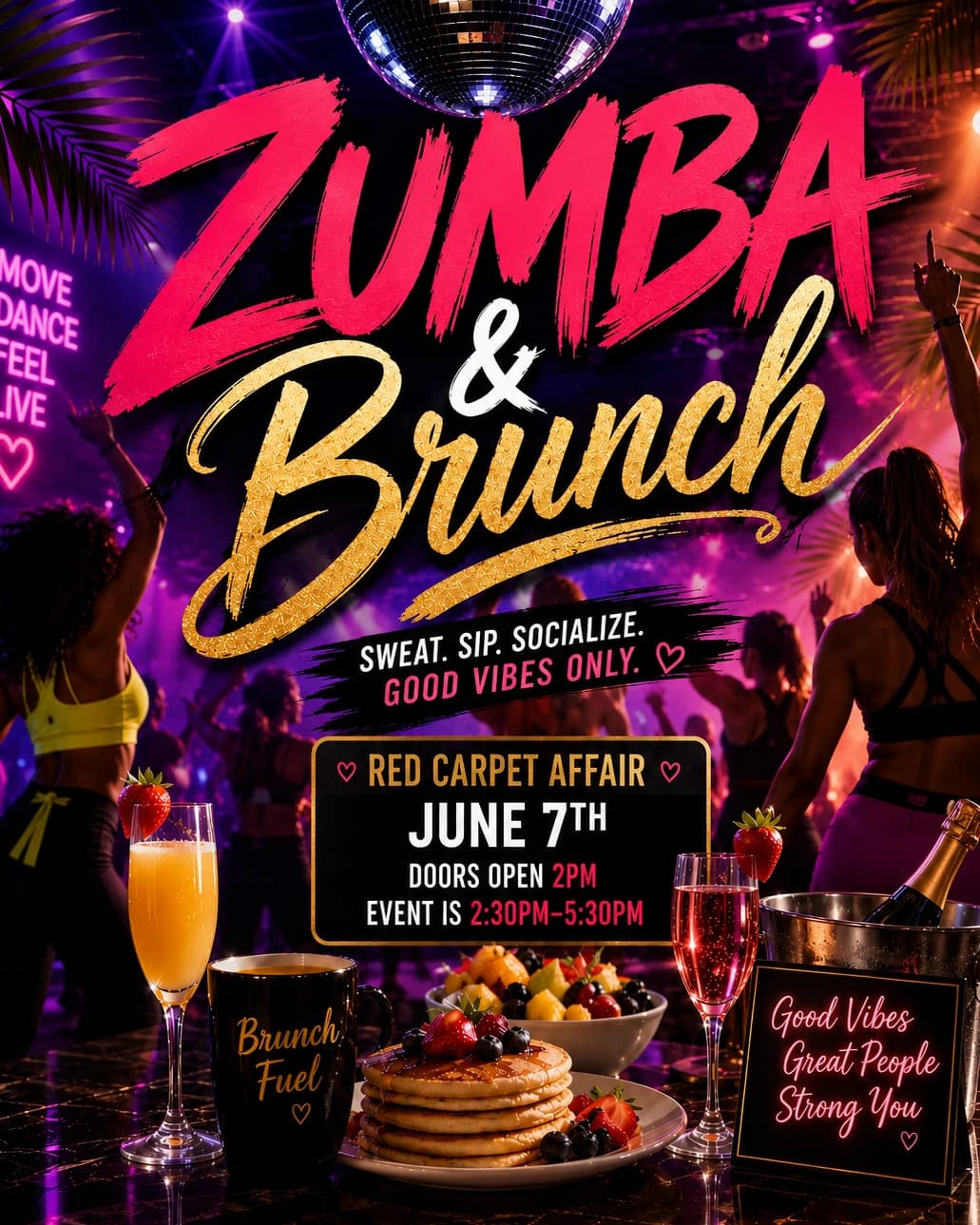 Zumba & Brunch (Red carpet Affair) hosted by Never Give Up (NGU)  — wellness events in Washington Township
