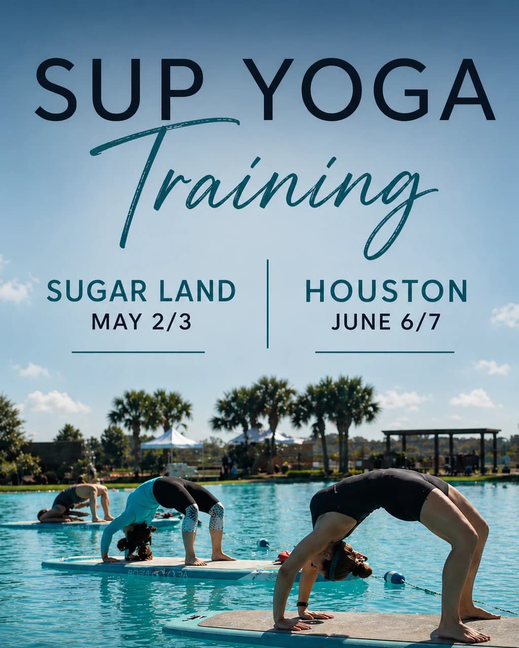 SUP Yoga Instructor Training hosted by Crystal Yoga — workshops in Houston