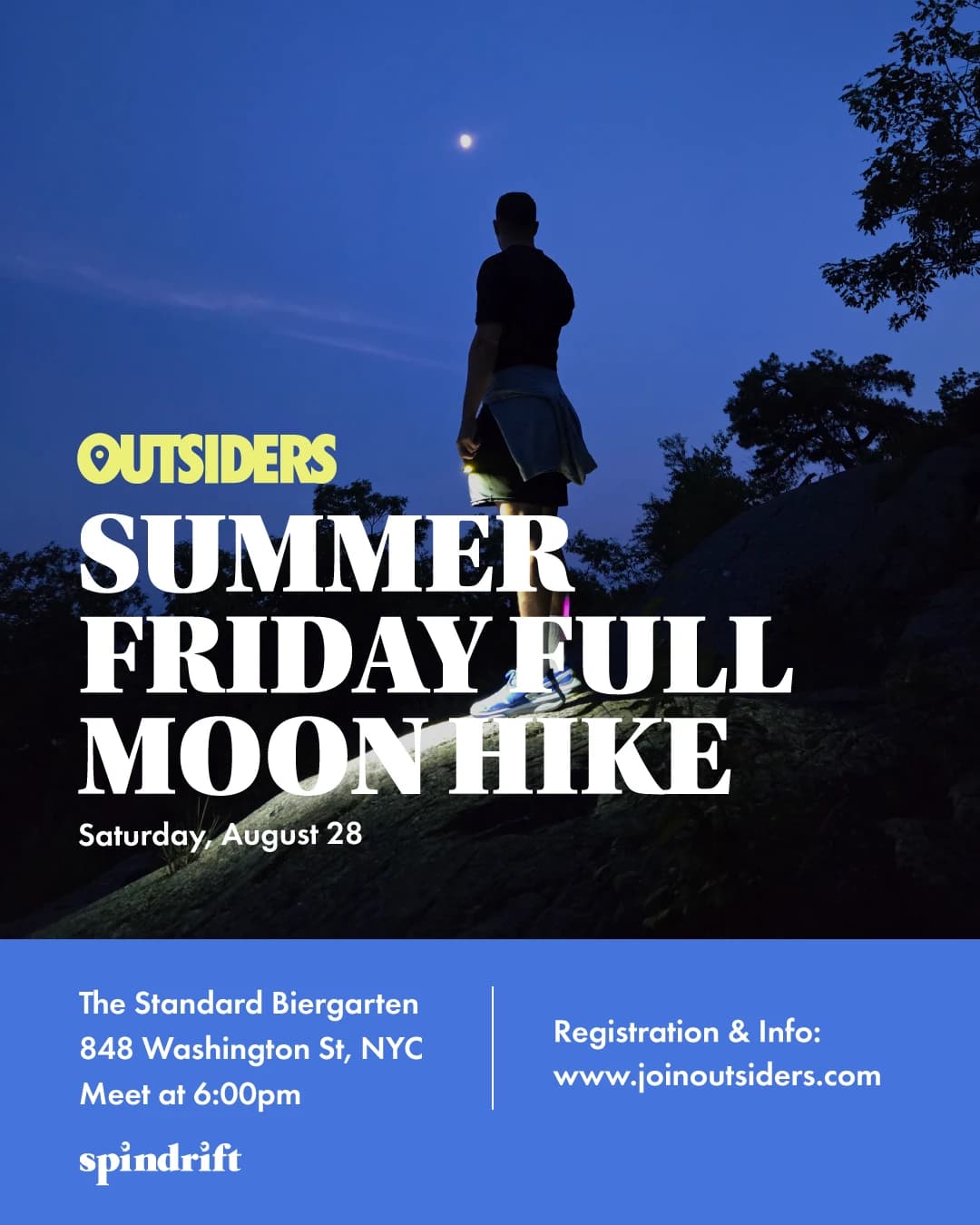 Summer Friday Full Moon Hike hosted by OUTSIDERS NYC — outdoor activities in New York