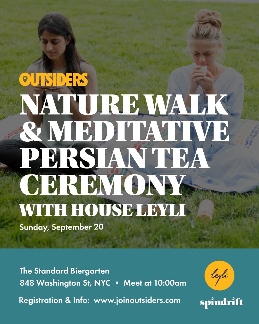 Nature Walk & Meditative Persian Tea Ceremony with House Leyli hosted by OUTSIDERS NYC — outdoor activities in New York