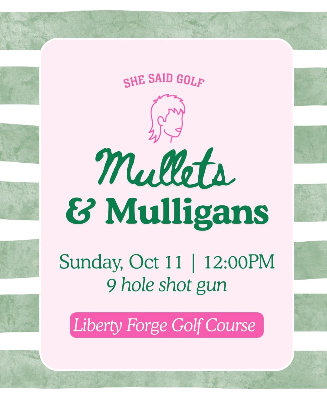 Mullets & Mulligans hosted by She Said Golf Pennsylvania — golf in Mechanicsburg
