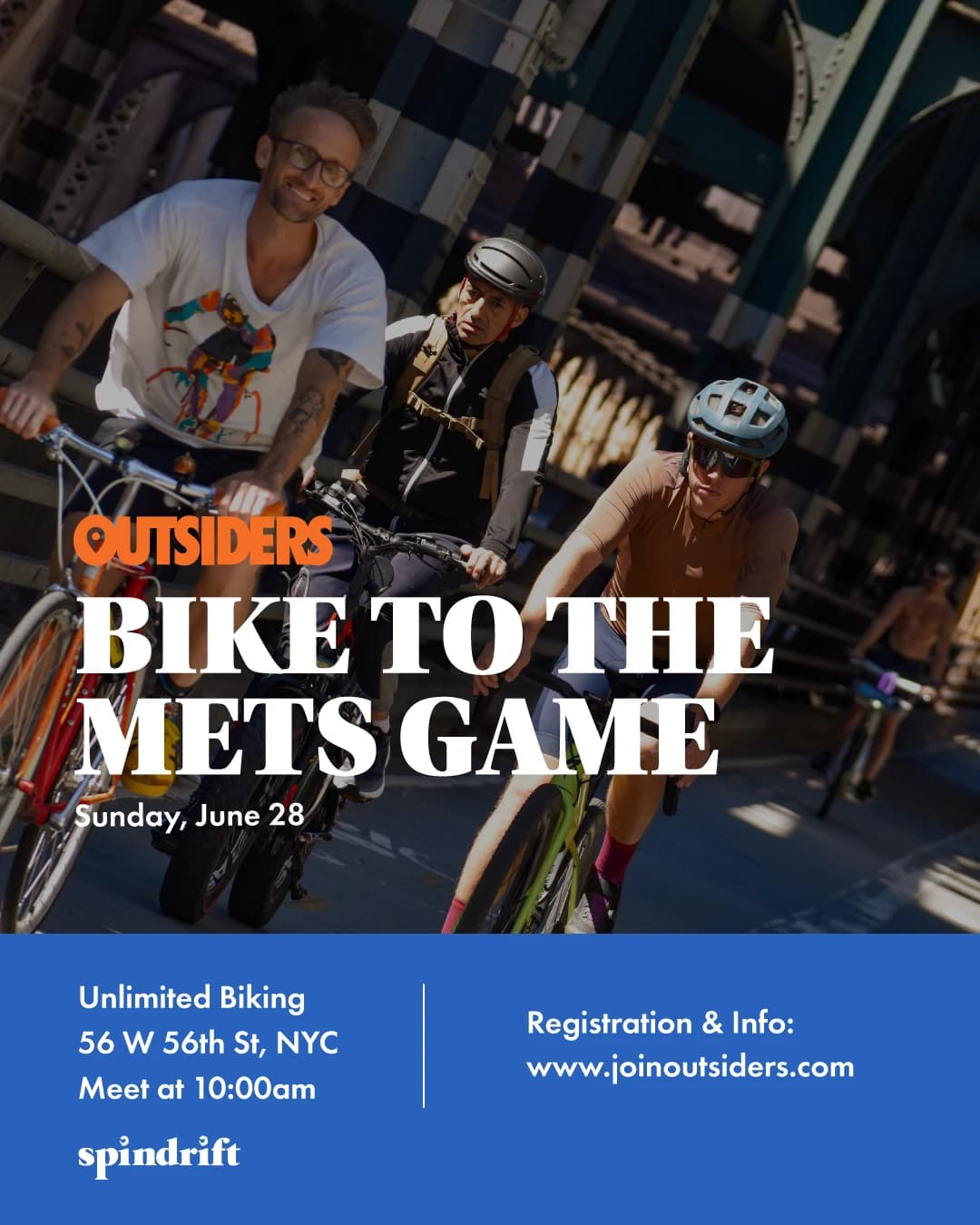 Bike to the Mets Game hosted by OUTSIDERS NYC — fitness events in New York