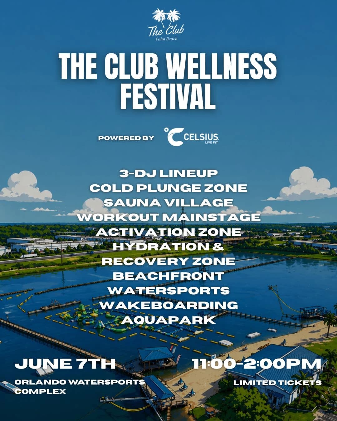 THE CLUB WELLNESS FESTIVAL @ ORLANDO WATERSPORTS COMPLEX 06/07 hosted by The Club Jax Beach — social events in Orlando