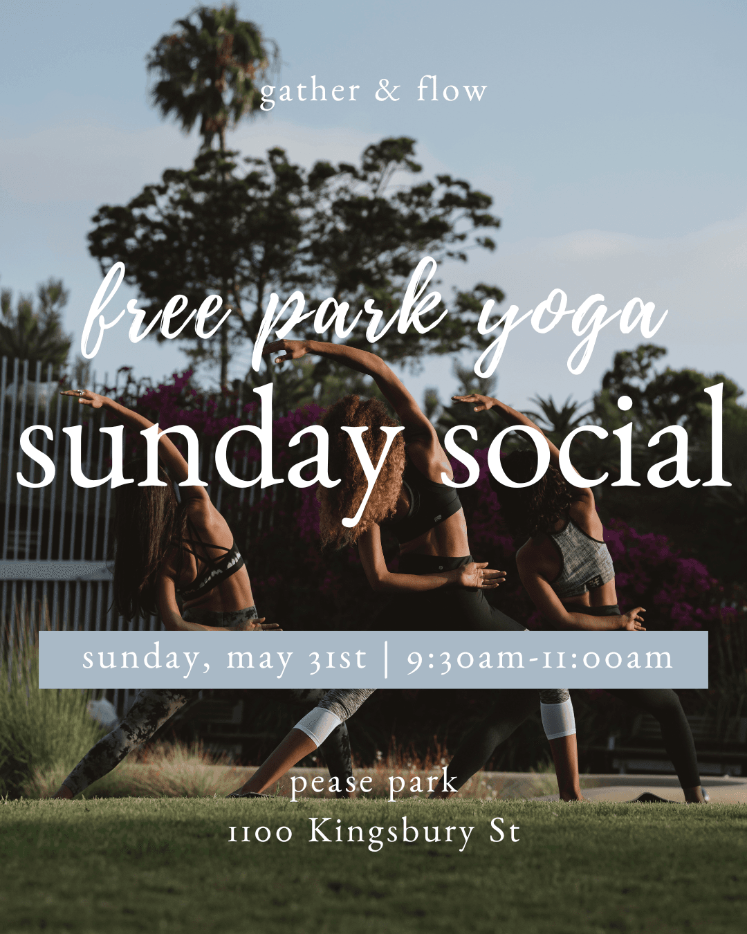 Sunday Social: Yoga + Coffee at Pease Park hosted by Gather & Flow — yoga classes in Austin
