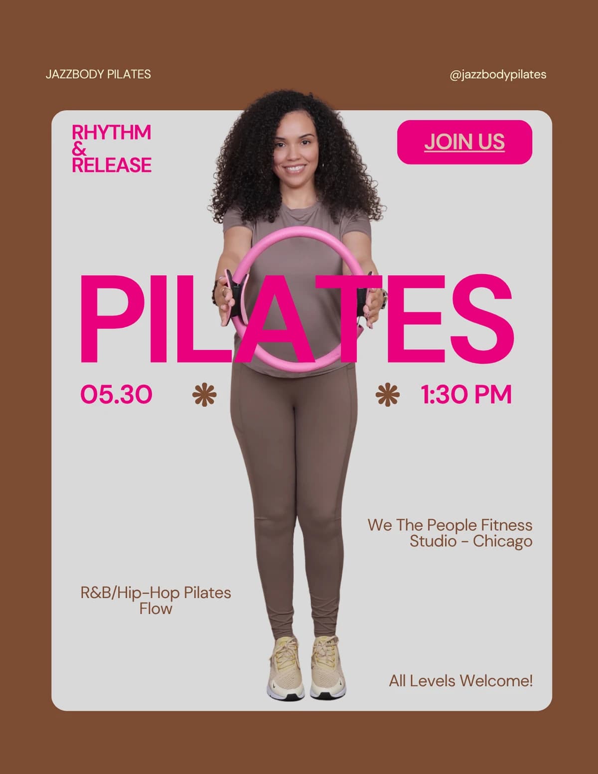 Rhythm & Release: R&B/Hip-Hop Mat Pilates hosted by JazzBody Pilates — fitness events in Chicago