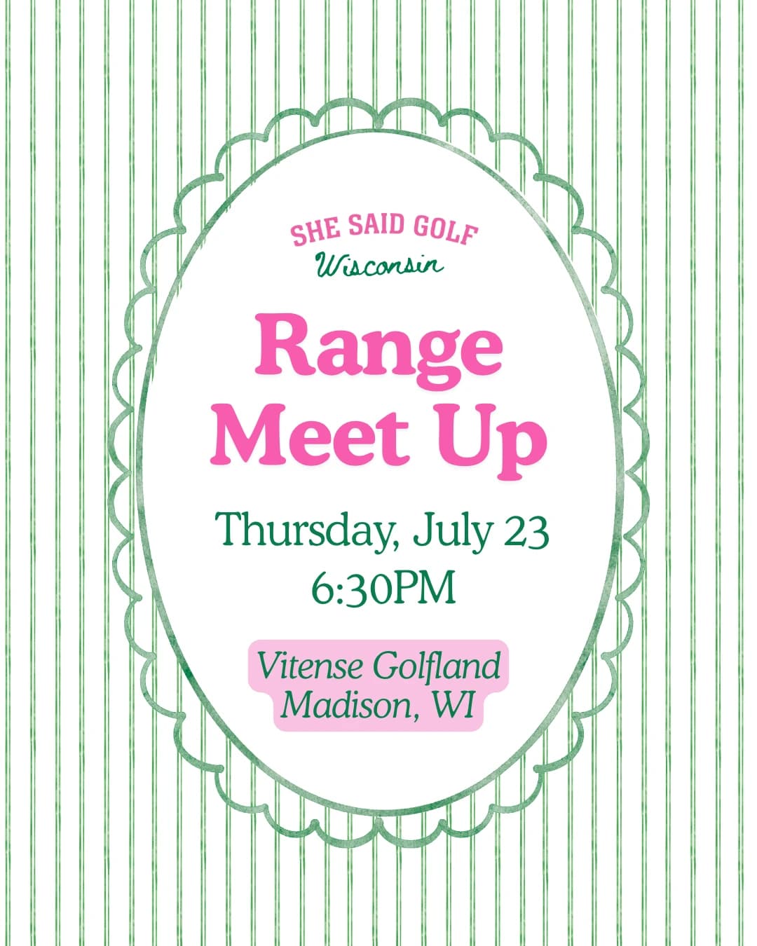 July Range Meet Up hosted by She Said Golf Wisconsin — team sports in Madison