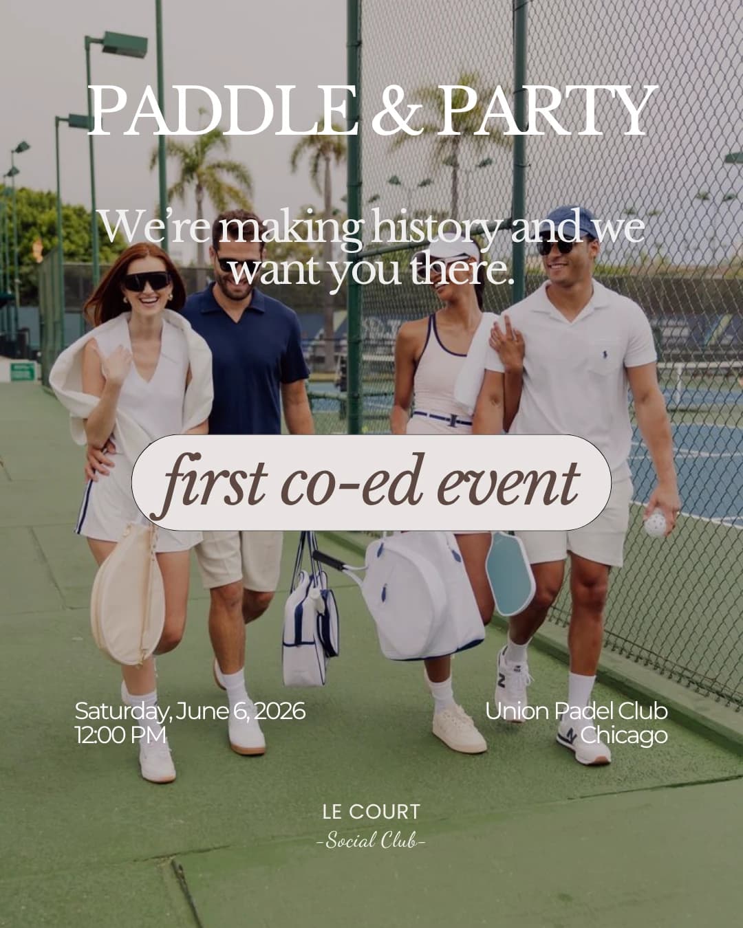 PADEL & PARTY  hosted by Le court social club  — social events in Chicago