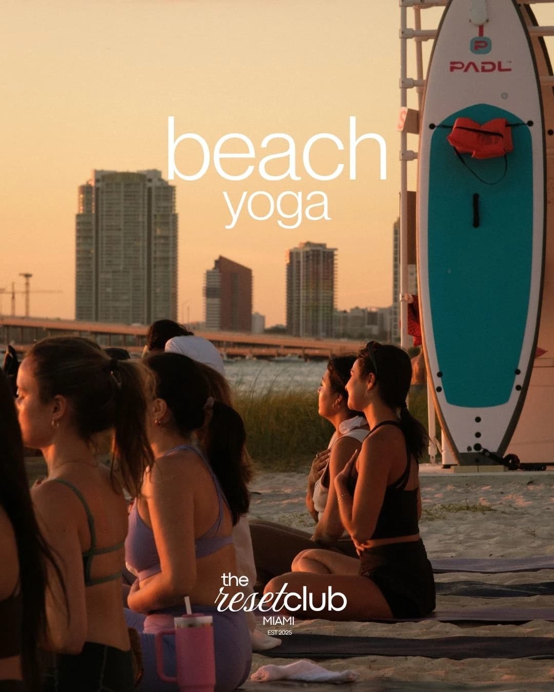 Beach Yoga hosted by The Reset Club Miami — yoga classes in Miami Beach