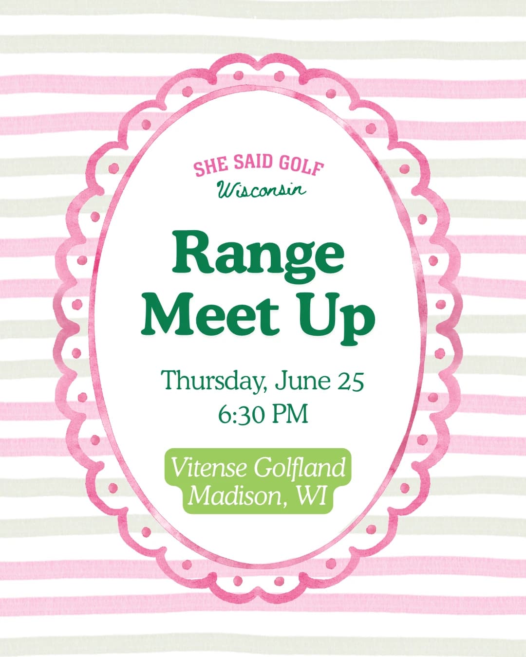 June Range Meet Up hosted by She Said Golf Wisconsin — team sports in Madison
