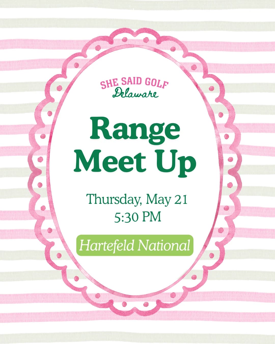 May Range Meet Up hosted by She Said Golf Delaware — workshops in Avondale