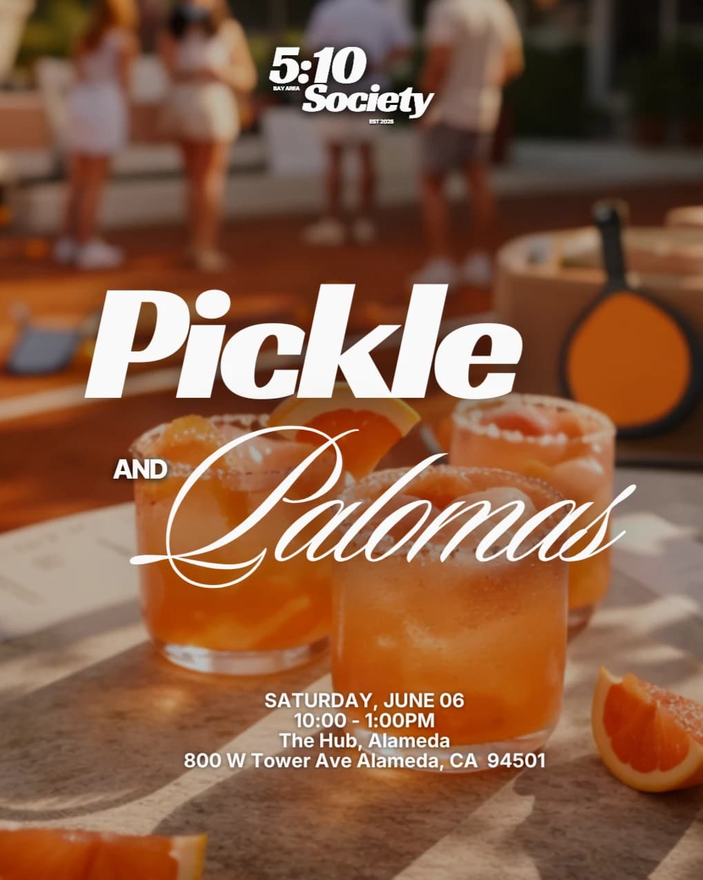 Pickleball & Palomas (RSVP ONLY) hosted by 510 Society — team sports in Alameda