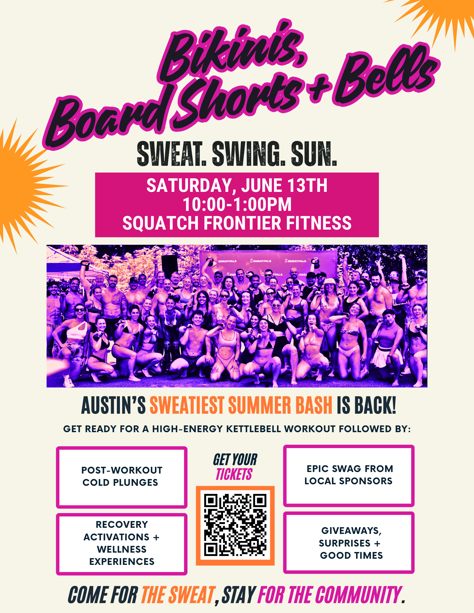 Bikinis, Board Shorts + Bells hosted by Danielle Gertner — fitness events in Austin