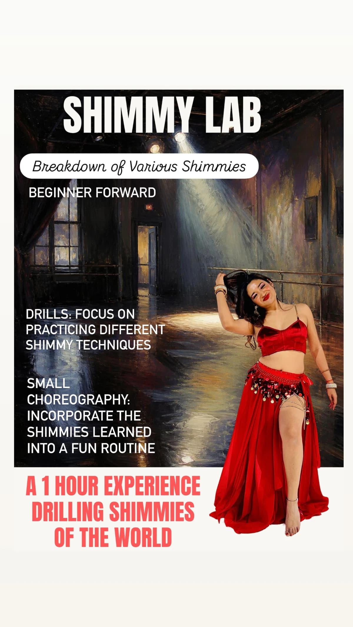 Shimmy Lab - Beginner Friendly Belly Dance Class hosted by Belly Dance with G — workshops in New York