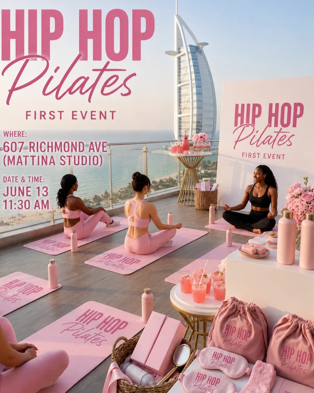 HIP HOP PILATES : first event hosted by DESI NASHEE’ (Destiny N A(shay)) 🌺💫 — pilates classes in Houston