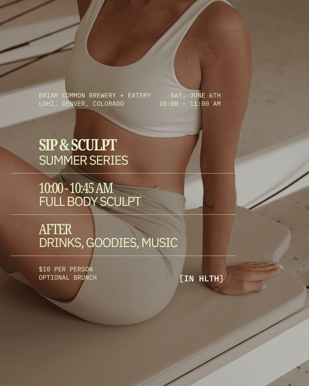 Sip & Sculpt hosted by [IN HLTH] — fitness events in Denver