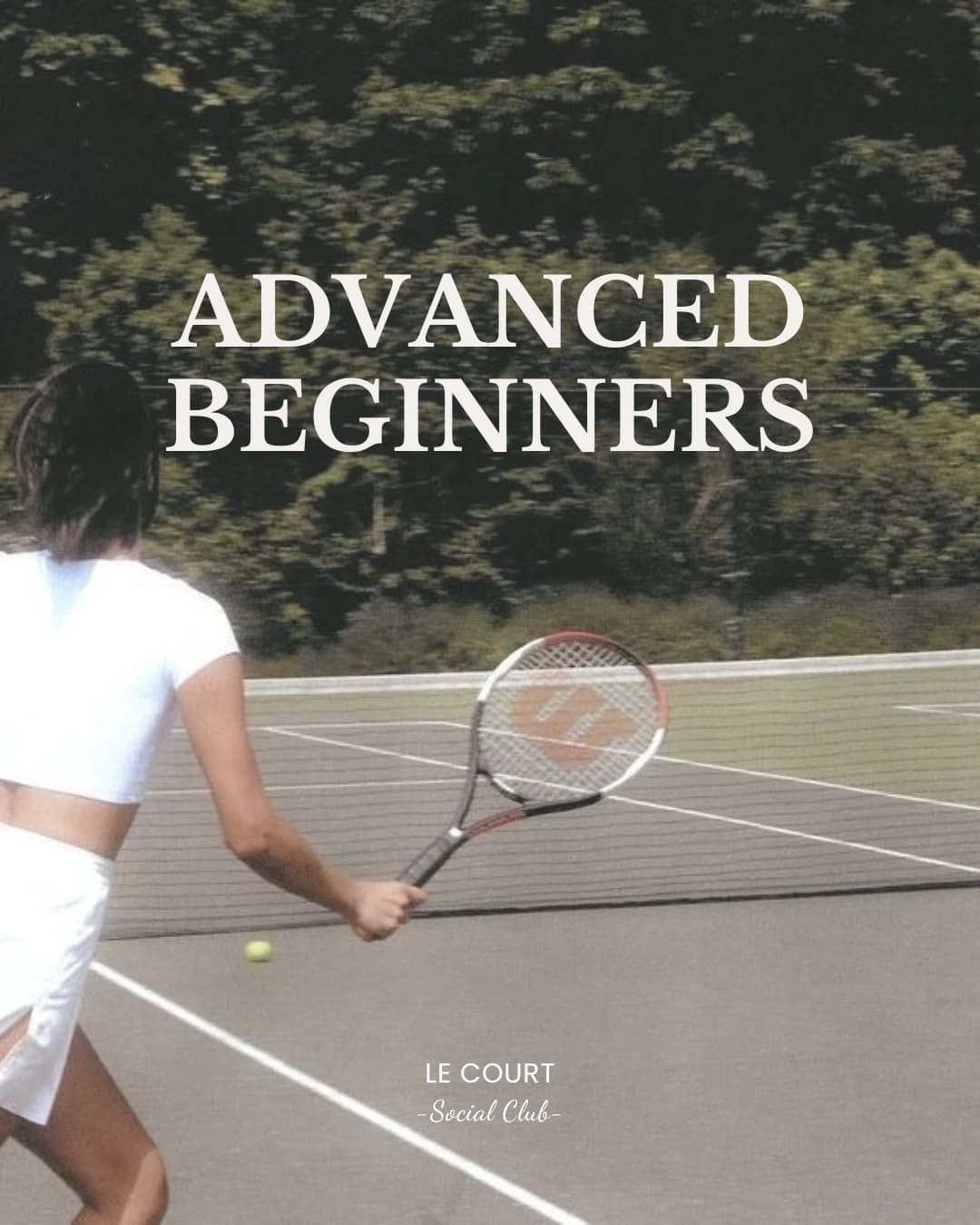 TENNIS ADVANCE BEGINNER 7PM  hosted by Le court social club  — racket sports in Chicago