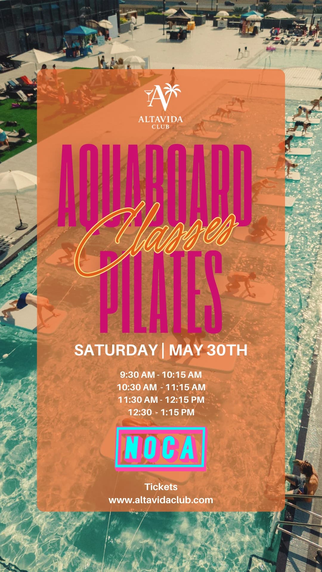 Aquaboard Pilates Class at Society Orlando hosted by AltaVida Club — fitness events in Orlando