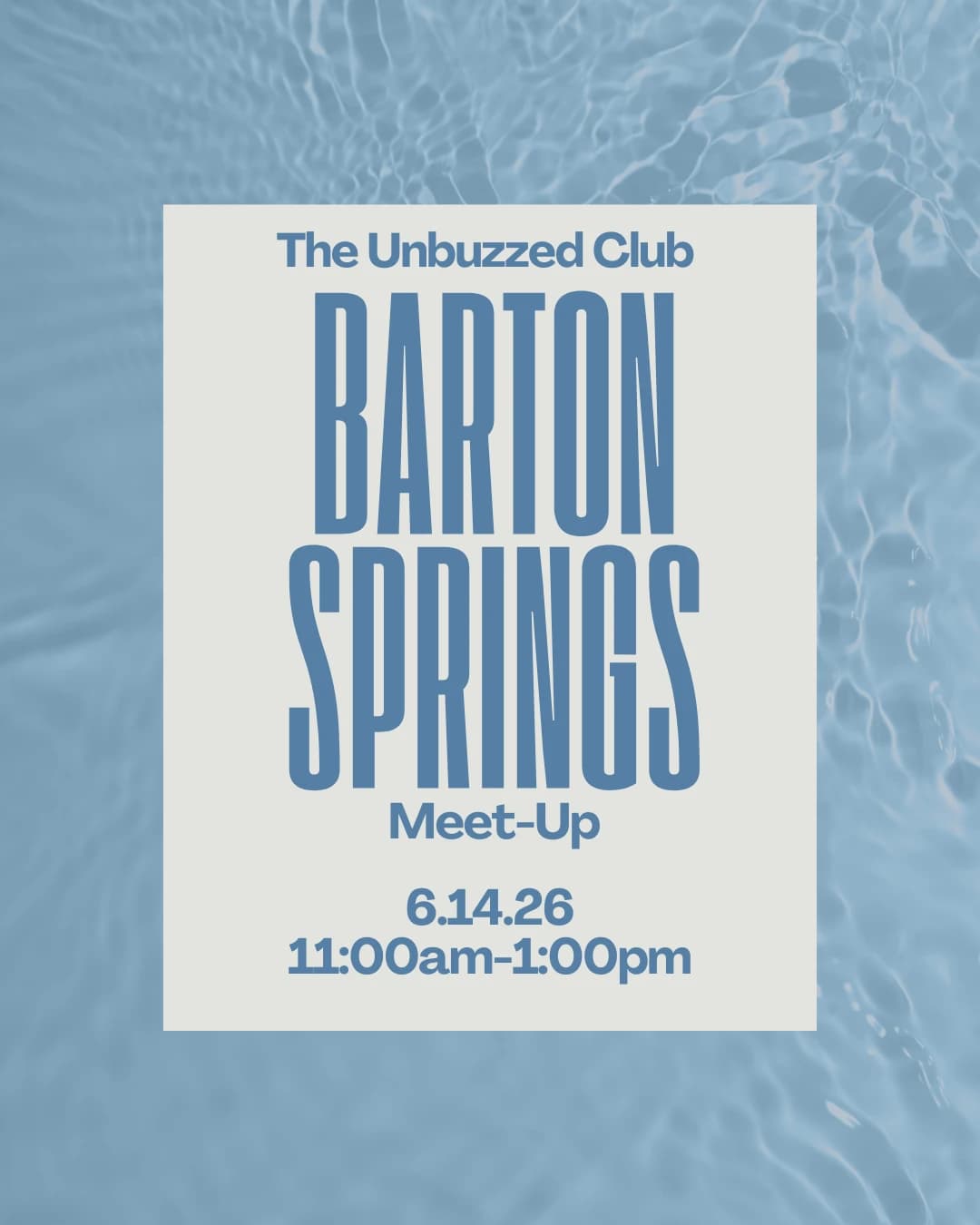 Barton Springs Meet-Up hosted by The Unbuzzed Club — swimming in Austin
