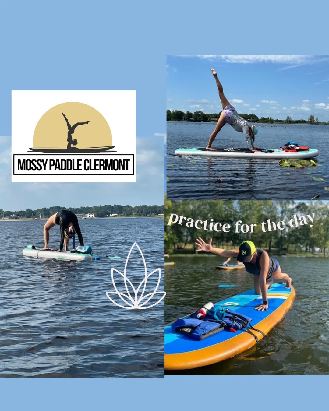 90 Minute SUP Yoga hosted by Mossy Paddle Clermont — yoga classes in Clermont