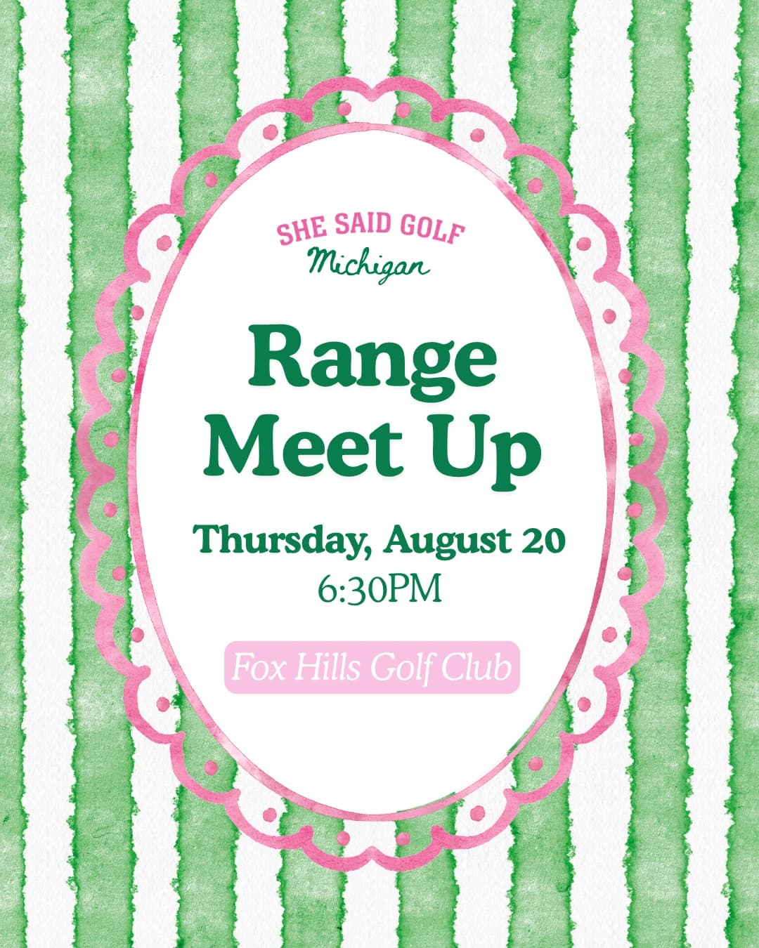 August Range Meet Up hosted by She Said Golf Michigan — golf in Plymouth