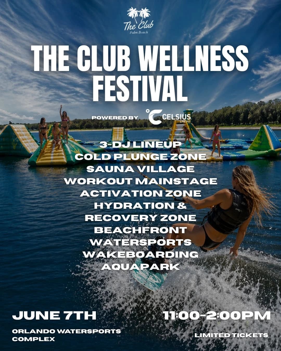 THE CLUB WELLNESS FESTIVAL ORLANDO @ ORLANDO WATERSPORTS COMPLEX 06/07 hosted by The Club Palm Beach  — fitness events in Orlando