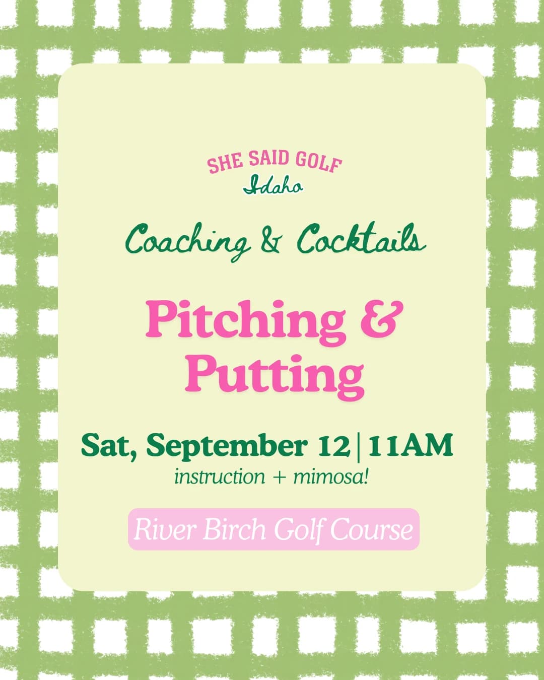 Pitching & Putting Clinic hosted by She Said Golf Idaho — golf in Star