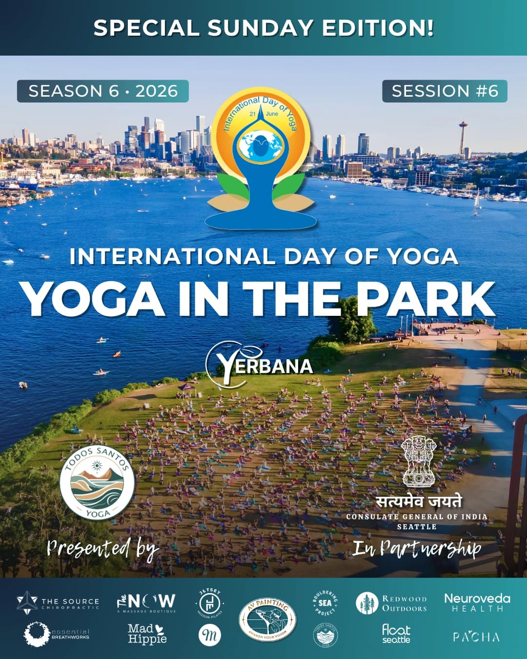 YITP - International Day of Yoga: Sunday Special | Session #6 hosted by YERBANA — yoga classes in Seattle