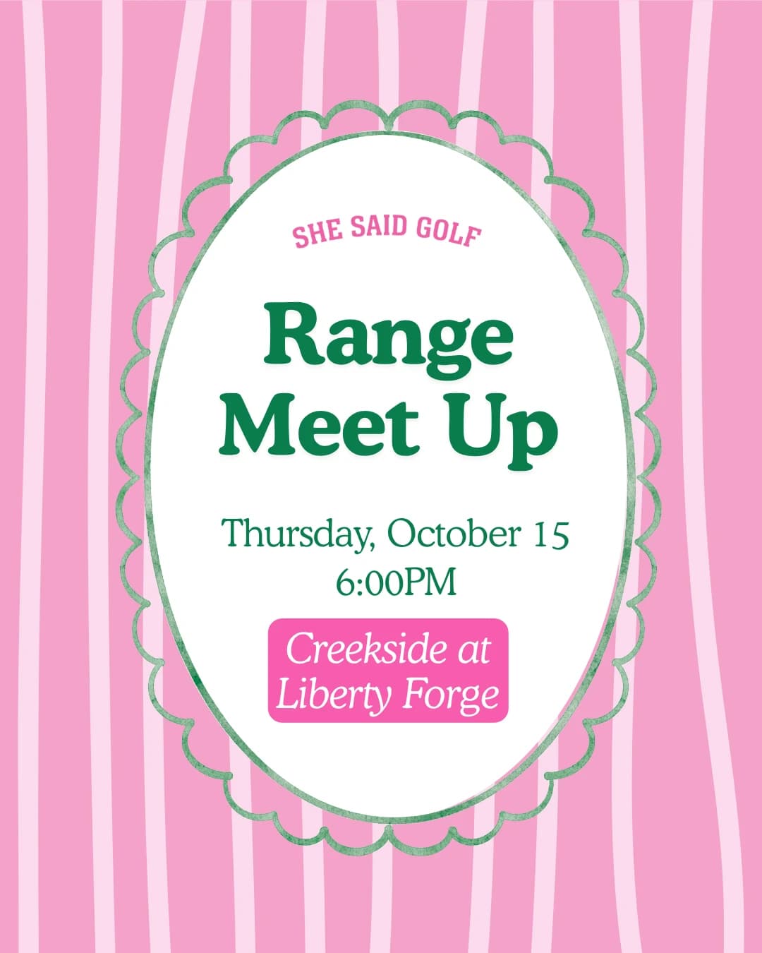 October Range Meet Up hosted by She Said Golf Pennsylvania — golf in Mechanicsburg