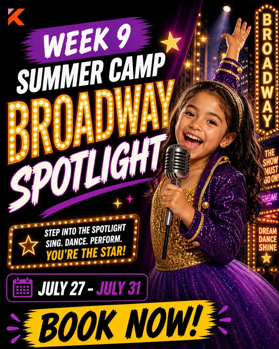 Week 9: Broadway Spotlight hosted by Kreative Movementz — dance classes in Orlando