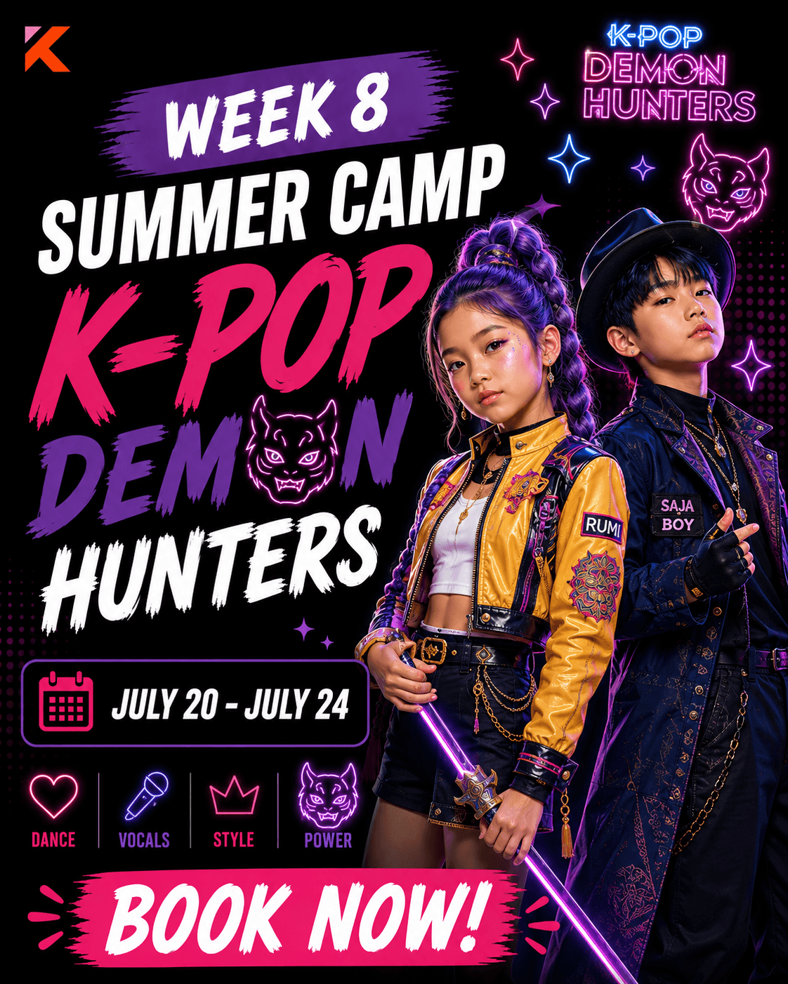 Week 8: K-POP Demon Hunters hosted by Kreative Movementz — dance classes in Orlando