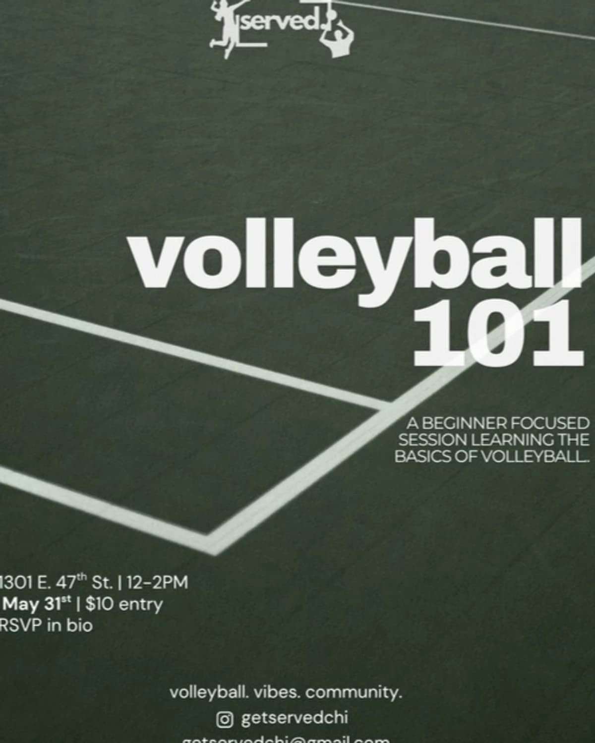 volleyball 101  hosted by 🏐 SERVED | volleyball club — workshops in Chicago