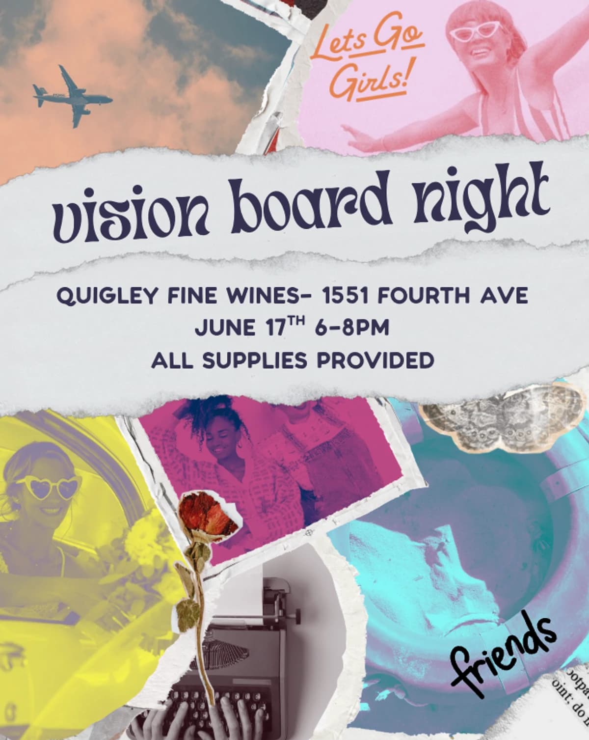 Vision Board Night hosted by Lets Go Girls — workshops in San Diego