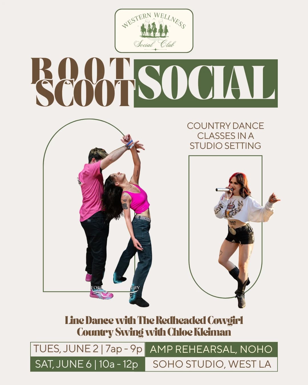 Boot Scoot Social hosted by Western Wellness Social Club — workshops in Los Angeles