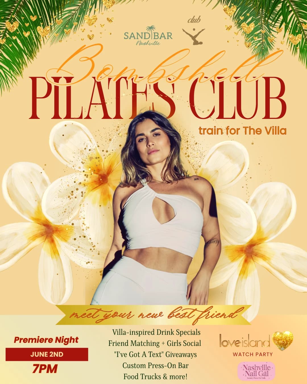 Bombshell Pilates Club x Love Island Watch Party hosted by Club Vita Pilates Social Club by Established. — social events in Nashville