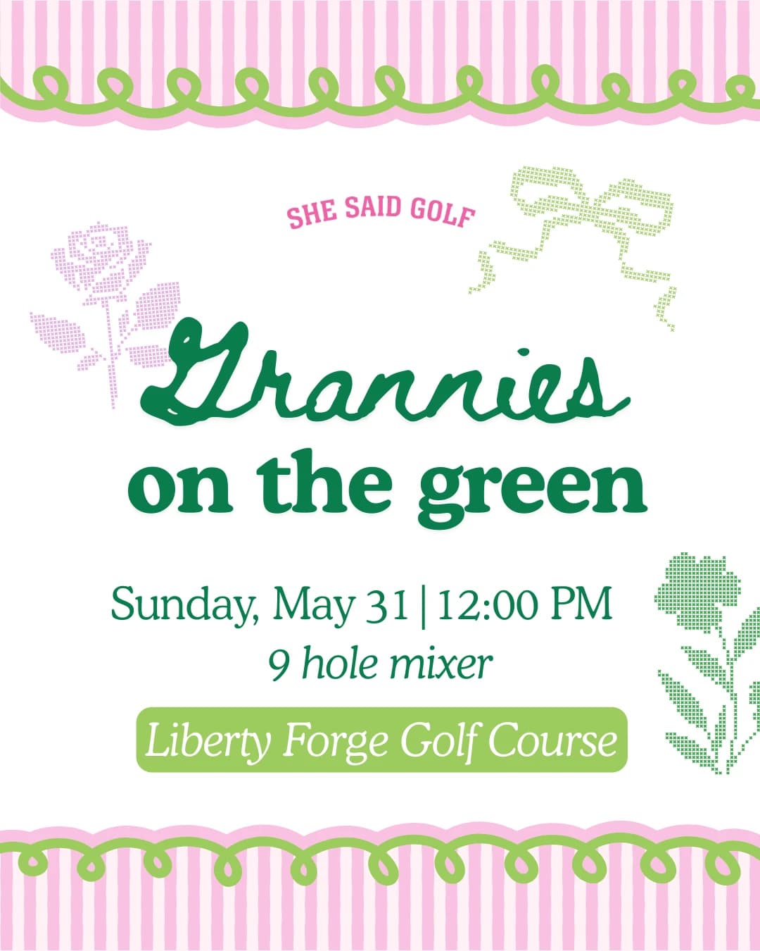Grannies on the Green 9 Hole Social hosted by She Said Golf Pennsylvania — golf in Mechanicsburg