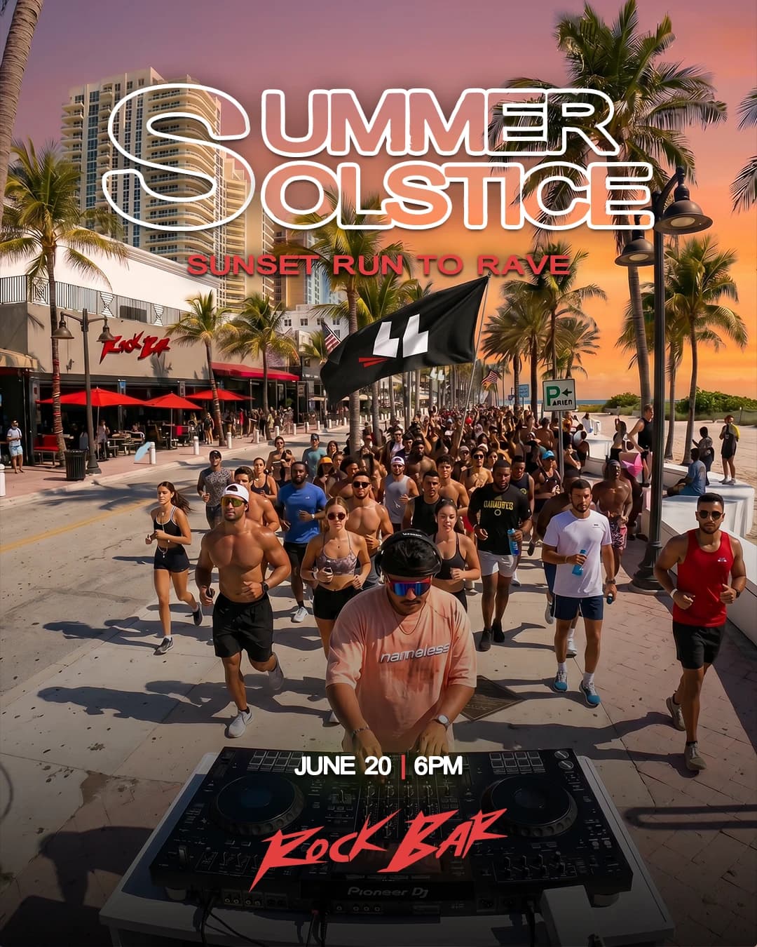 Summer Solstice Sunset Social hosted by Nameless Run Club — yoga classes in Fort Lauderdale