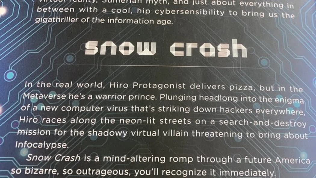 Snow Crash: Discussion and Watch hosted by Book Clerb — social events in Austin