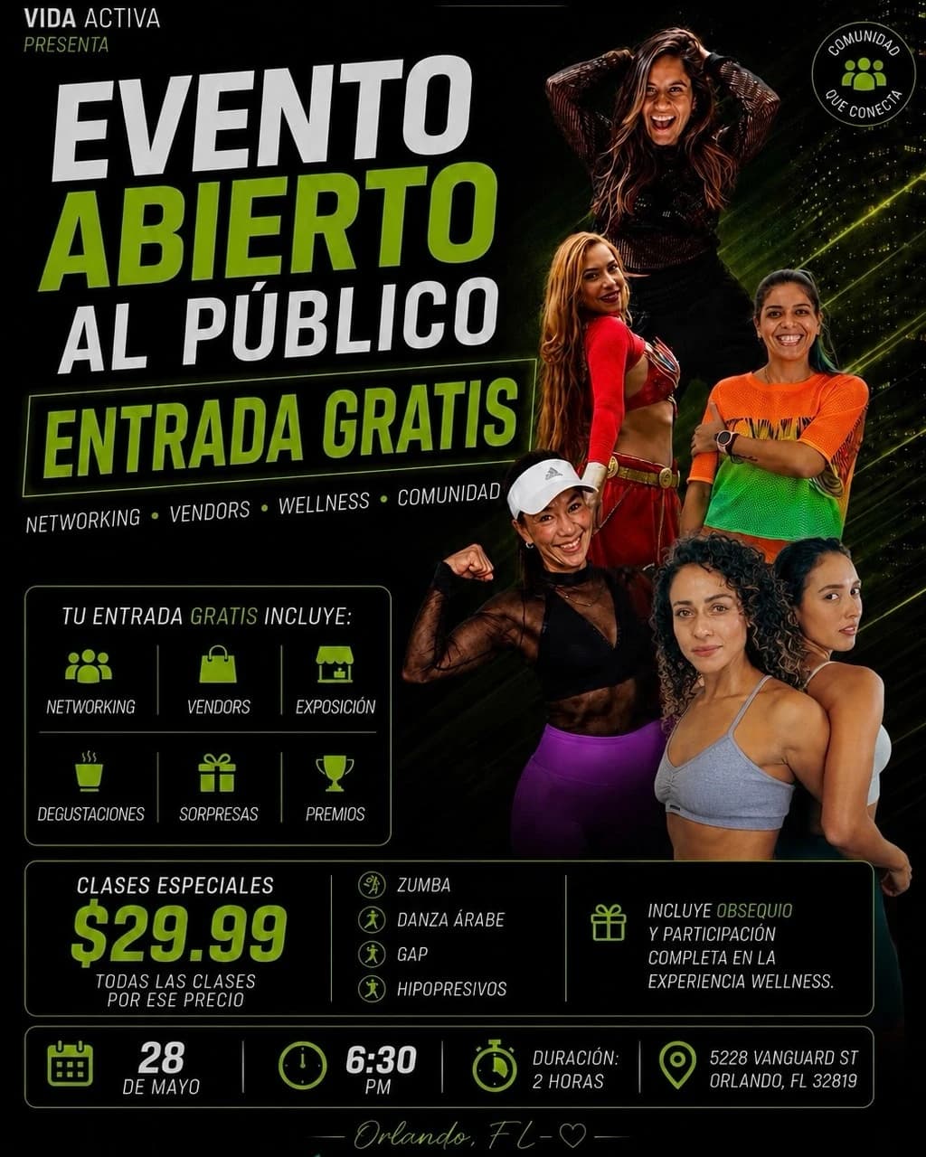 Networking / Vida Activa hosted by Hipoflow Club — fitness events in Orlando