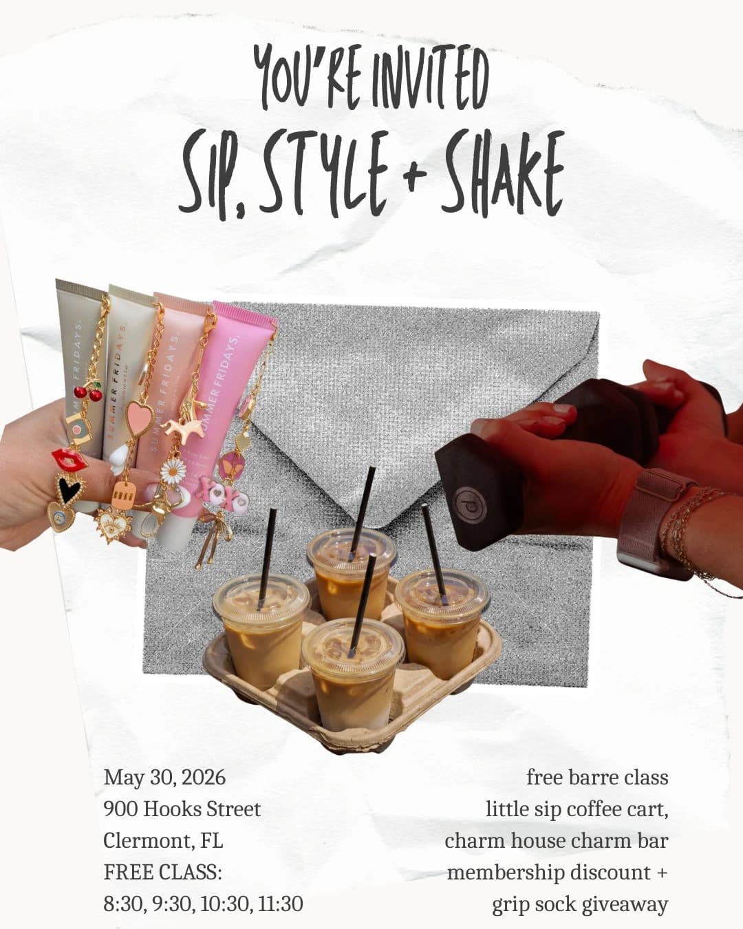 Sip, Style, and Shake @ Pure Barre Clermont hosted by Pure Barre Central Florida — social events in Clermont