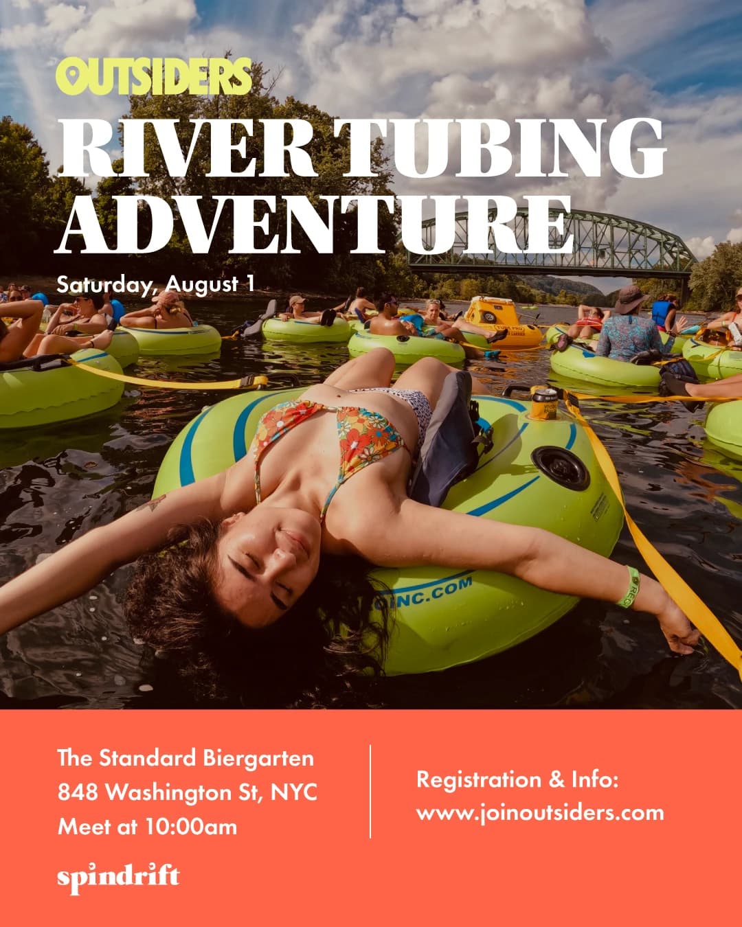 River Tubing Adventure hosted by OUTSIDERS NYC — outdoor activities in New York