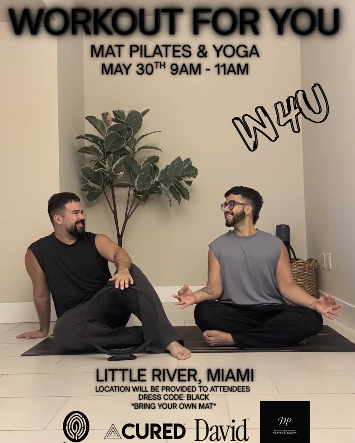 WORKOUT FOR YOU:FREE PILATES & YOGA hosted by the twins — fitness events in Miami