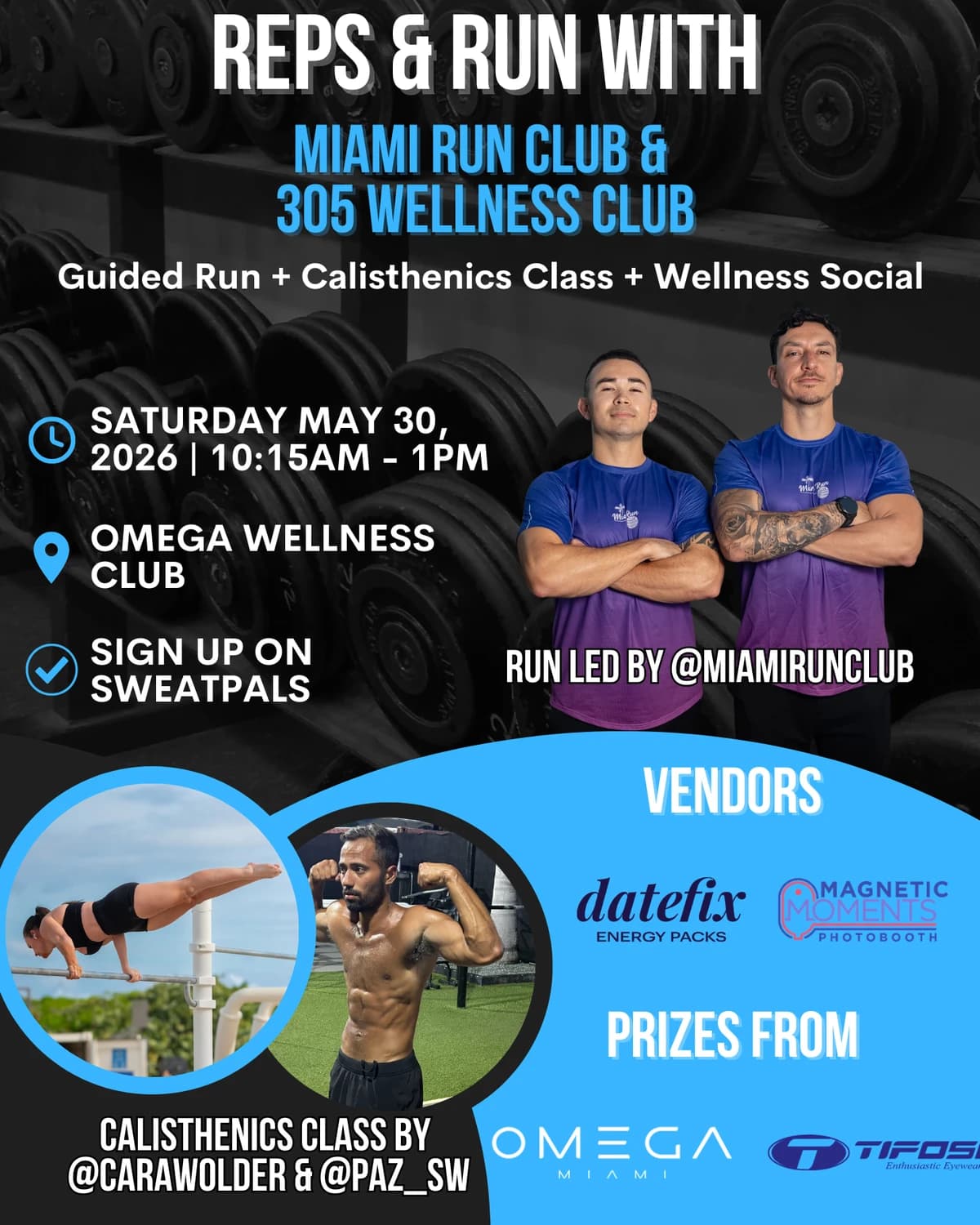 Reps & Run: Run + Calisthenics  hosted by Miami Run Club — fitness events in Miami