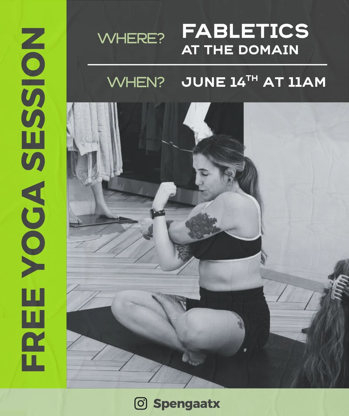 Vinyasa Yoga Session @ Fabletics  hosted by Spenga ATX — fitness events in Austin