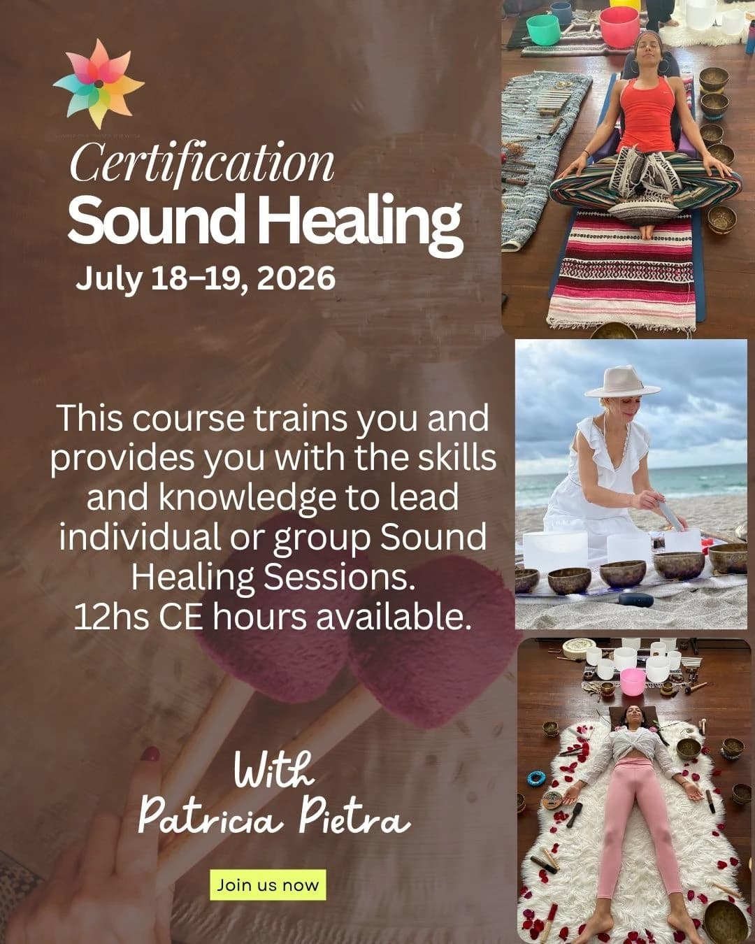 Sound Healing Certification- July 18 & 19 hosted by Synergy Yoga & Holistic Wellness — workshops in Miami Beach