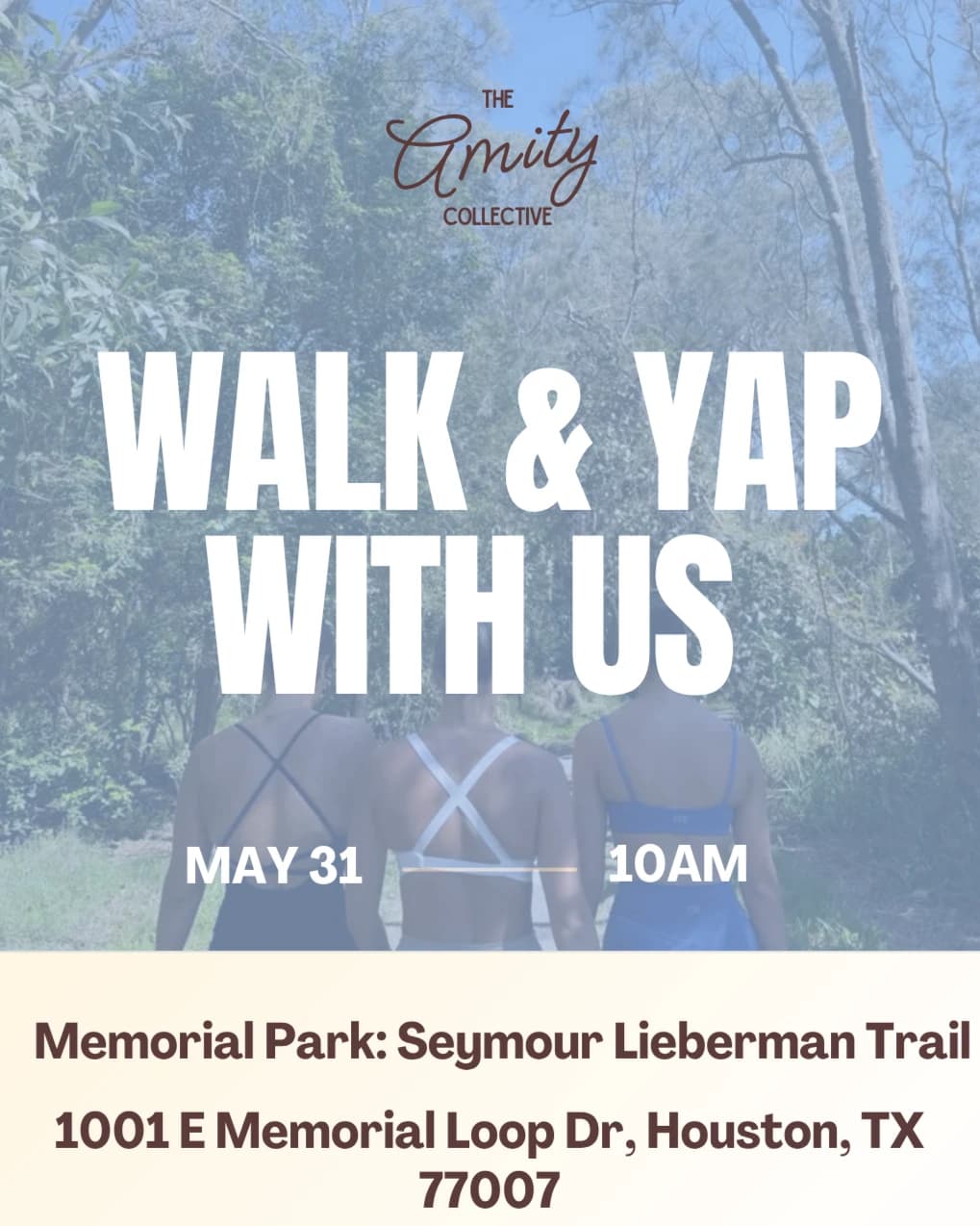 Walk & Yap hosted by The Amity Collective — run clubs in Houston