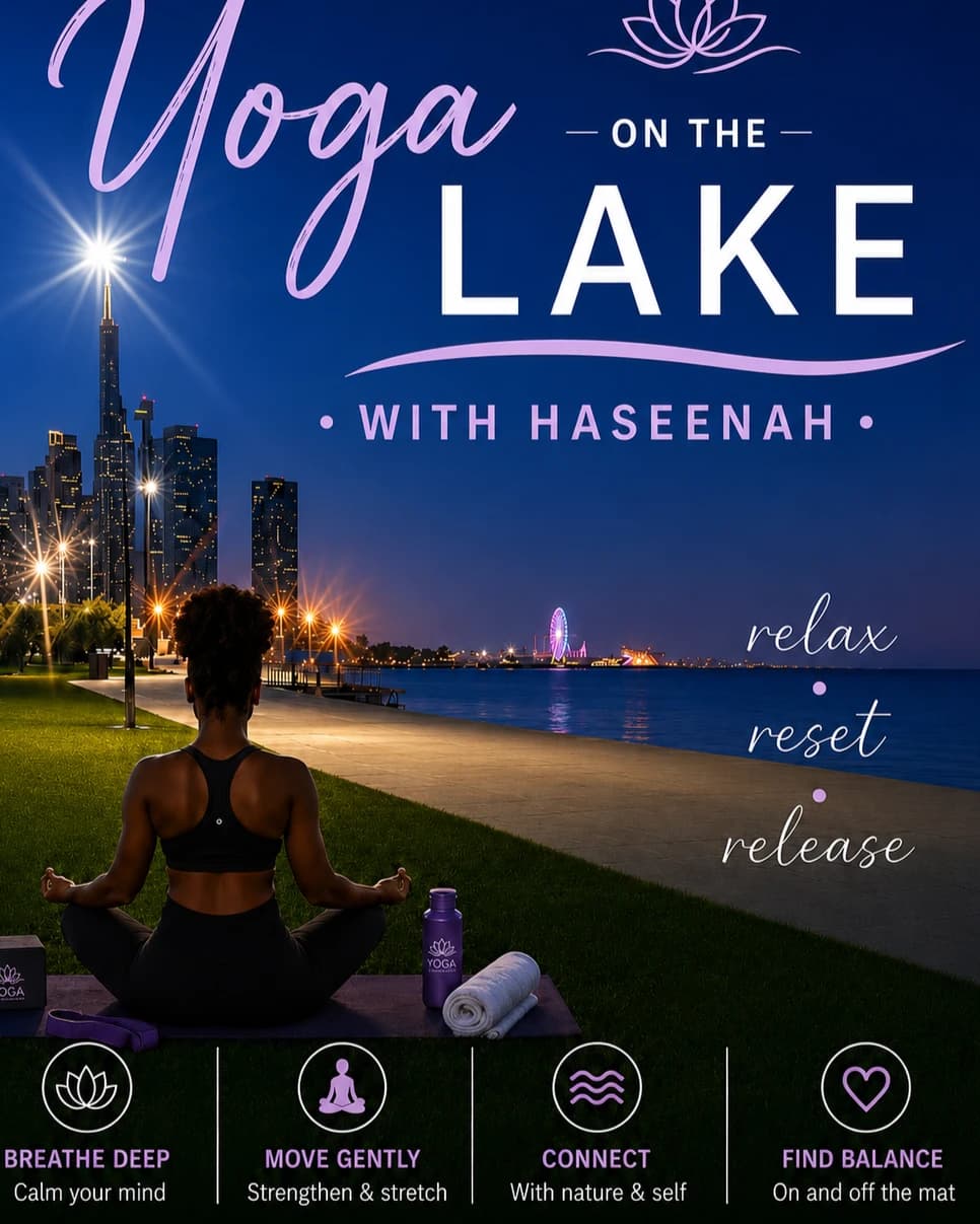 SUNSET YOGA: LAKE FRONT🌊 hosted by Love Theory Wellness — yoga classes in Chicago