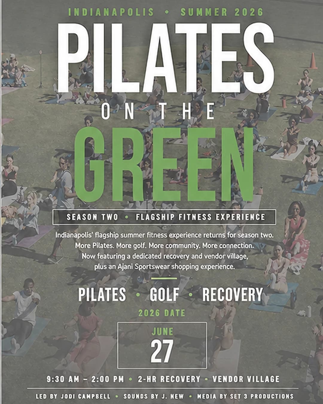 Pilates On The Green July 25th  hosted by AJANI ACTIVE — social events in Indianapolis