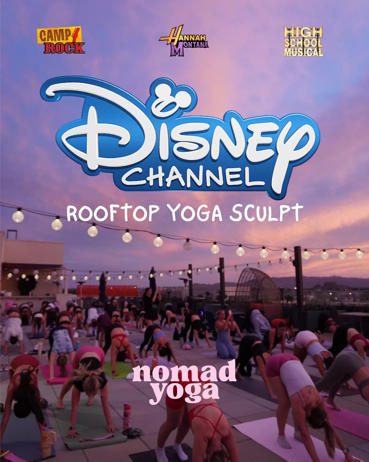 rooftop sunset sculpt: DISNEY CHANNEL THROWBACK!  hosted by nomad yoga — yoga classes in Tempe
